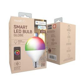 muvit iO bombilla inteligente Globo E27/10W/950lm RGB+BlancoD95*H160