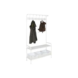 Perchero con Balda Home ESPRIT Blanco Metal Loft 110 x 36 x 186 cm