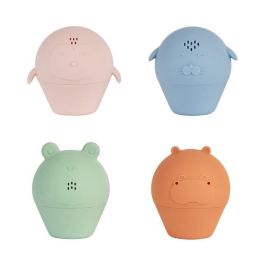 Badabulle Juego de 4 aspersores de baño - Juguetes de baño de silicona suave - Abiertos para lavar Precio: 22.79000031. SKU: B1C2B957L7