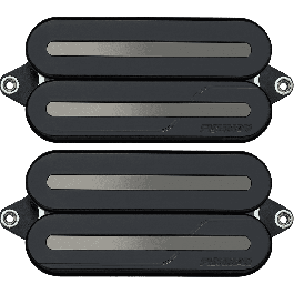 Fishman Set 2 Pastillas Humbucker Fluence Modern Open Core Rails - Negra/Black Nickel