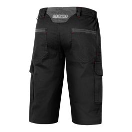 Sparco Pantalón Bermuda Cargo Negro 02410nr1s Talla S Algodón Elástico