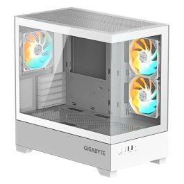 GIGABYTE C201 PANORAMIC ICE Caja para PC Torre Media Blanca con Panel de Vidrio Templado y RGB Fusion