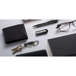 SanDisk Extreme Go Memoria USB 3.2 de 256GB, Tipo A, Velocidad de lectura 400MB/s, Diseño deslizable, Color negro/acero inoxidable