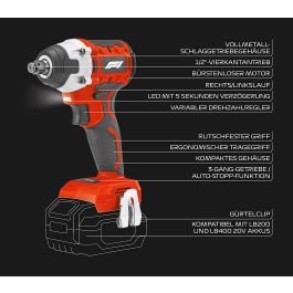 Formula 1 F110780 Llave de Impacto Inalámbrica 20V 300 Nm Sin Escobillas 1/2" 3 Velocidades con 4 Vasos y Estuche Formula 1 F110780 Llave de Impacto Inalámbrica 20V 300 Nm Sin Escobillas 1/2" 3 Velocidades con 4 Vasos y Estuche