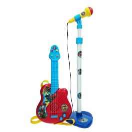 Guitarra y microfono de pie paw patrol con amplificador (altura regulable) 60x30x17 cm