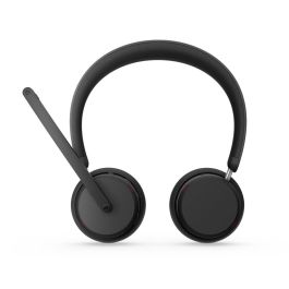 Lenovo 6550 Auriculares Inalámbricos Diadema con Cancelación Activa de Ruido (ANC) y Botón para Microsoft Teams, Negro, USB-C, Bluetooth 5.3