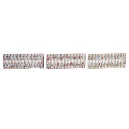 DKD Home Decor Pinza de Navidad Tradicional de Madera Roja y Verde con Ángel, Set de 24 piezas, 40x15x2 cm