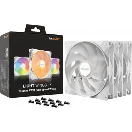 140mm be quiet! LIGHT WINGS LX PWM high-speed White Triple-Pack