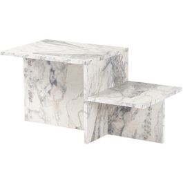 Mesa de centro HARMONY CAL1730423362297 Rectangular Efecto mármol fresia - 80 x 40 x 40 cm Precio: 85.78999946. SKU: B1FVNHP26Y