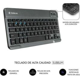 Subblim SUBKT3-BTL340 Funda con Teclado Bluetooth 5.2 QWERTY ES para Lenovo Idea Tab M11 11" Extraíble y Magnética Negra
