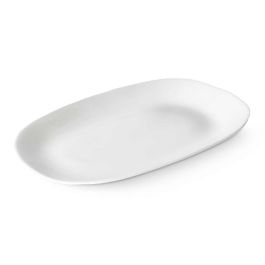 Vivalto Bandeja Ovalada de Cristal Opal Blanco 23,5 cm para Servir Comida (24 Unidades)