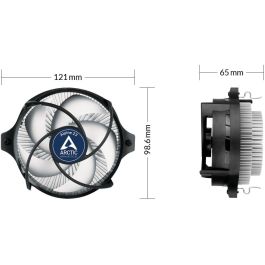 ARCTIC Alpine 23 Enfriador de CPU/Aire para AMD AM4, AM5 - Ventilador de 9cm, Silencioso 0.3 Sone, Aluminio, Negro