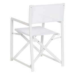 Silla Director Blanco Aluminio-Textileno 56 X 53 X 84 cm