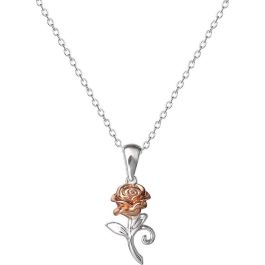 PEERS HARDY Colgante Rosa La Bella y la Bestia Disney Plata 925