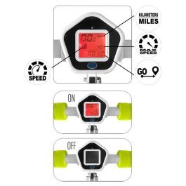 Patín Plegable Control Skids Azul con Velocímetro para Niños a Partir de 5 Años