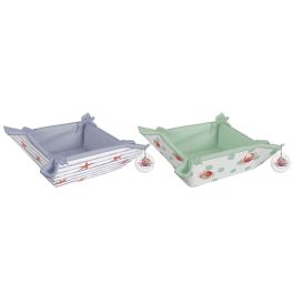 DKD Home Decor Cesta Mediterránea de Algodón Verde y Azul 34x34x34 cm Ideal para Almacenaje y Decoración (2 Unidades) Precio: 4.02204. SKU: B1JMT5HYNN