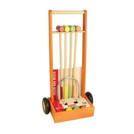 Juego de croquet de madera JEUJURA - 4 jugadores - Carro de madera