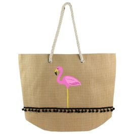 Jet Lag Bolsa Capazo Flamenco Verano Papel Poliéster Algodón Natural 50x20 cm h.38 cm Precio: 7.88999981. SKU: B1C23TPDHS
