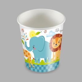 Bolsa con 25 vasos de carton diseño animales 200cc Precio: 2.50000036. SKU: S7908946