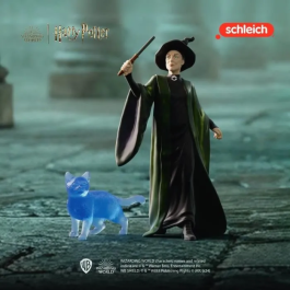 Schleich 42682 Harry Potter La Profesora McGonagall y sus Figuras de Patronus para Niños a partir de 6 Años