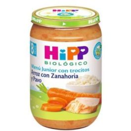 HIPP Potito Arroz con Zanahoria y Pavo 220g para Bebés +8 Meses Bio Sin Gluten ni Sal Añadida Precio: 2.9499998. SKU: B1G3TBQMV6