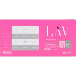 Lav Set 6 Vasos Whisky 345 cc Medidas 7x9x9 cm