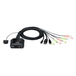 Aten Switch KVM CS52DP DisplayPort USB-C 2 Puertos, 4K UHD, Compatible con Windows, Mac, Linux, Android, iOS