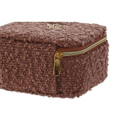 DKD Home Decor Joyero Libelula Glam Boucle Poliester Burdeos Dorado 9 x 6.5 x 11 cm (4 Unidades)