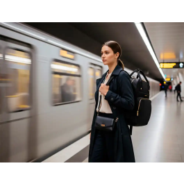 Antartik Mochila Nova Square Negro 4 compartimentos 410x180x320 mm