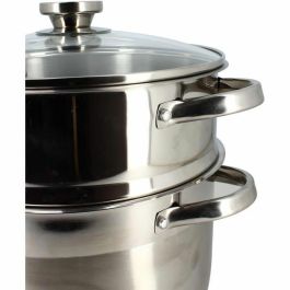 Menastyl 4615450 Cuscús de Acero Inoxidable, 10 Litros, Apto para Todo Tipo de Fuegos, Incluida Inducción