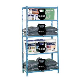 Simon Rack Simonclick 5/400 Estantería metálica sin tornillos, 5 estantes, 180kg por nivel, 1800x900x400mm