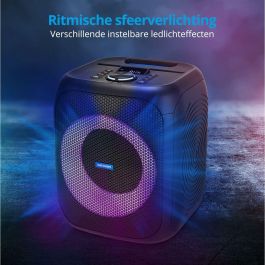 Medion MED1717419501858 Altavoz Compacto 50W RMS con Anillo LED Multicolor