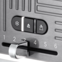 Russell Hobbs 25250-56 Geo Steel Tostadora 4 Funciones Temperatura Ajustable Calentador Pinzas Acero Inoxidable