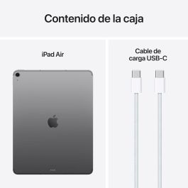 Apple MCJ94TY/A iPad Air 13" Tablet Liquid Retina True Tone M3 512GB Wi-Fi 6E + 5G Cámara 12MP 4K Altavoces Estéreo Gris Espacial