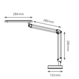 Archivo 2000 Lámpara LED Sobremesa LED4STARS con Cabezal Pivotable 150x565x280 mm Negro 5061B NE