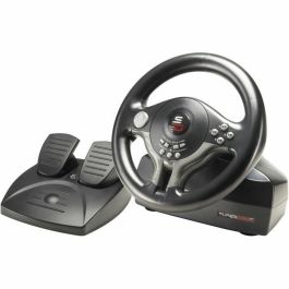 Subsonic Volante de Conducción Universal Cableado con Pedales y Paletas 180° Compatible Switch, PS4, Xbox One, PC