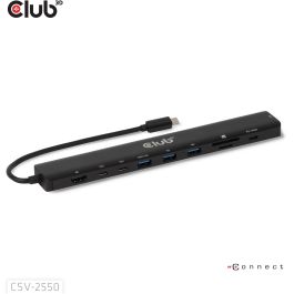 Club3D CSV-2550 USB-C 10 en 1 Hub HDMI/3xUSB-C/3xUSB/LAN 8K30Hz PD140W para Portátiles