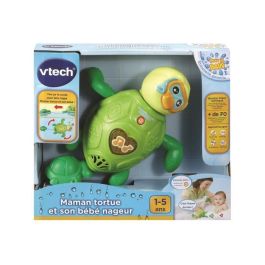 Vtech Baby Juguete de Baño Madre Tortuga y Bebé Nadador. Juguete interactivo para la hora del baño, para niños de 1 a 5 años, con luz, música y movimiento