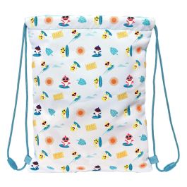 Bolsa Mochila con Cuerdas Baby Shark Surfing Azul Blanco 26 x 34 x 1 cm