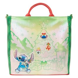Loungefly Bolso Tote Holiday Stitch Disney Cuero Sintético Nacarado 33x33x10cm con Correa Ajustable y Pins Esmaltados Precio: 63.78999968. SKU: B13SRHZMCE