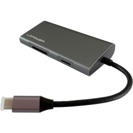 LC-Power LC-HUB-C-MULTI-5 Hub USB-C a 3xUSB-A/USB-C/HDMI/LAN/Lector de Tarjetas SD/MicroSD 100W, 5 Gbit/s