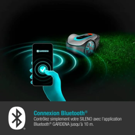 Gardena Robot cortacésped SILENO minimo 250m² para jardines con aplicación Bluetooth