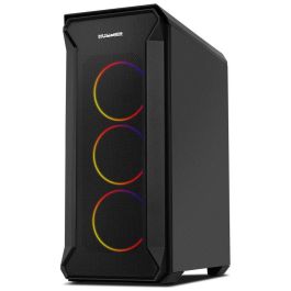 NOX Hummer Quantum Mini Torre ARGB con 4 Ventiladores de 120mm, Chasis de Cristal Templado, Soporte Placas ATX/mATX/ITX, Negro