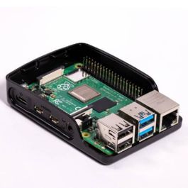 Caja para Raspberry Oficial Pi 4, Negro/Gris Raspberry