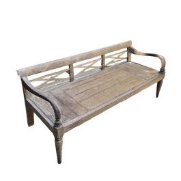 DKD Home Decor Benches 2c24 Banco de Teca Maciza Marrón Oscuro Tallado, 189x70x75 cm, Altura Asiento 44 cm Precio: 616.49999972. SKU: B1ENHS94HG