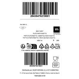 La Mediterranea Plato Pasta Risotto 28 cm Bari Ivory (6 Unidades)