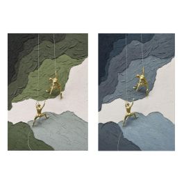 Cuadro Home ESPRIT Marrón Verde Moderno 80 x 3,5 x 120 cm (2 Unidades) Precio: 247.50000055. SKU: B1FBK64EXE