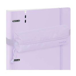 Safta Portatodo Rectangular con Goma Elástica 22cm Light Purple 22x4x7 cm