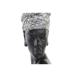 DKD Home Decor Figura Africana de Resina Negro Cobrizo 13.5 x 42 x 15.5 cm - Lote de 2 Unidades