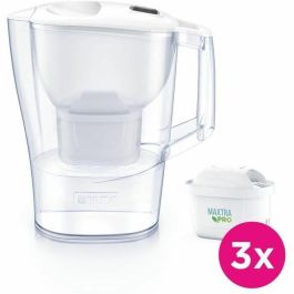 BRITA BRI4006387137496 Jarra con filtro de agua Aluna Calendar Blanca - 2,4 L (1,4 L filtrada) - Incluye 3 filtros Maxtra Pro All-In-1